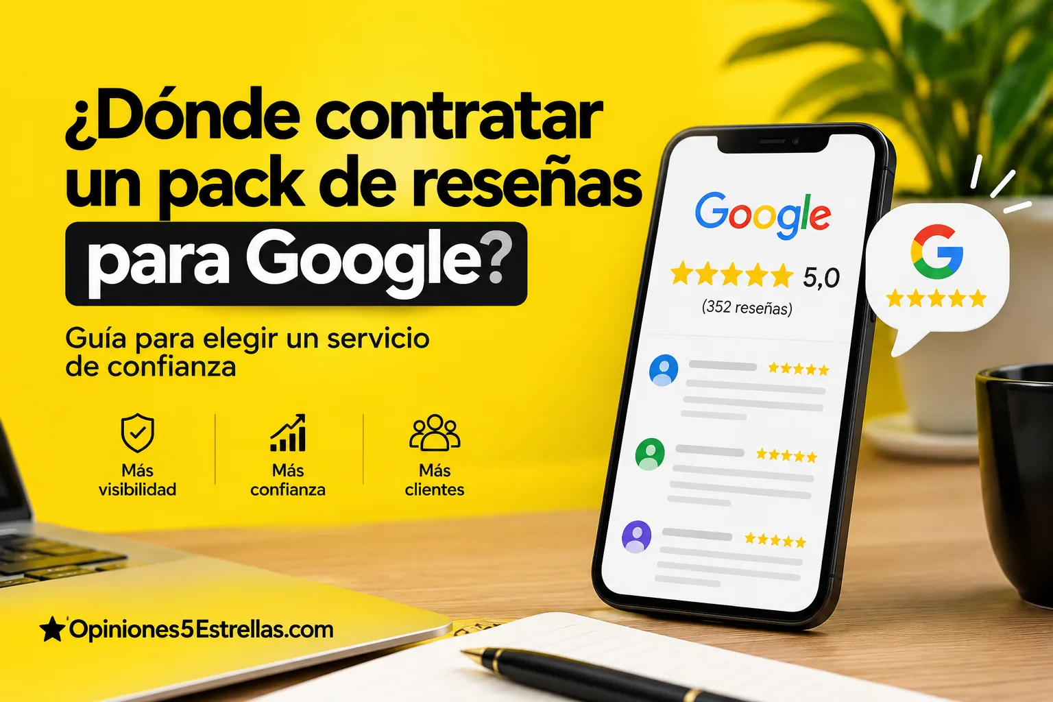 Dónde contratar un pack de reseñas para Google: guía